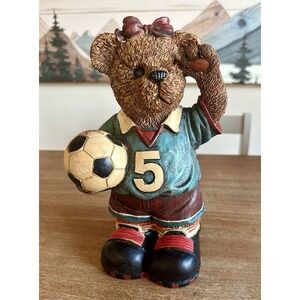 Boyds Bears Resin Rocky Bruin Bear Coin Piggy Bank Made Of Resin Vintage